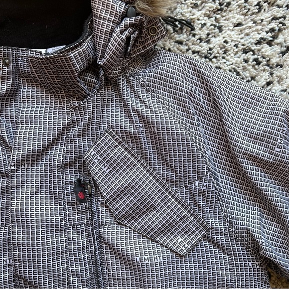 Element Snowboard Jacket Text Logo All Over Print Black White Men’s Medium - Picture 7 of 16